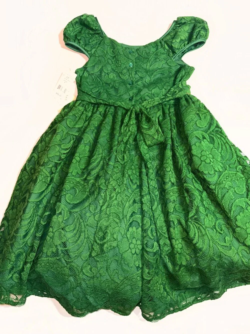 Laura Ashley Dress Girls 8 Green Lace NWT Christmas Holiday New! #684